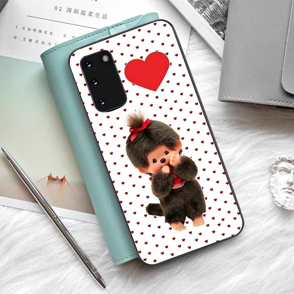 Cute Cartoon M-Monchhichi Phone Case For Samsung S 24 Fe 25 Ultra Plus 20 Lite 21 30 22 23 24 22 Ultra 5G Fundas