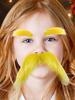 Yellow Mustache And Eyebrows Funny Self Adhesive Costume Accessories Funny Christmas Costume for Holiday Party Supplies Autumn