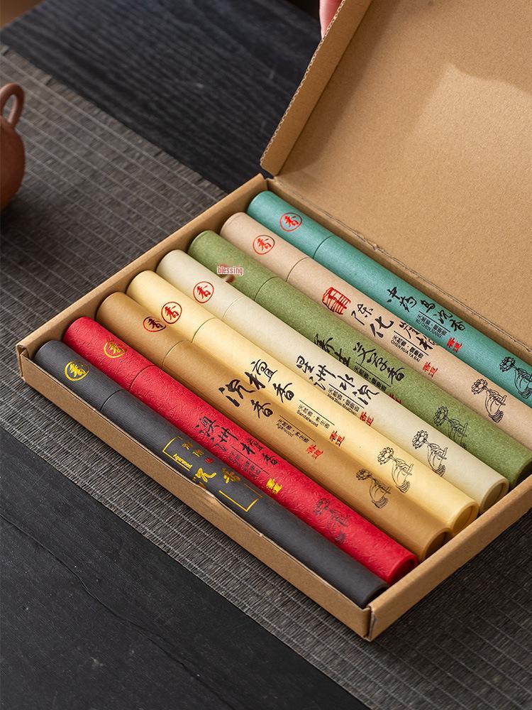 Sandalwood & Agarwood Gift Box Incense Sticks for Home & Indoor Use - Natural Buddhist Incense