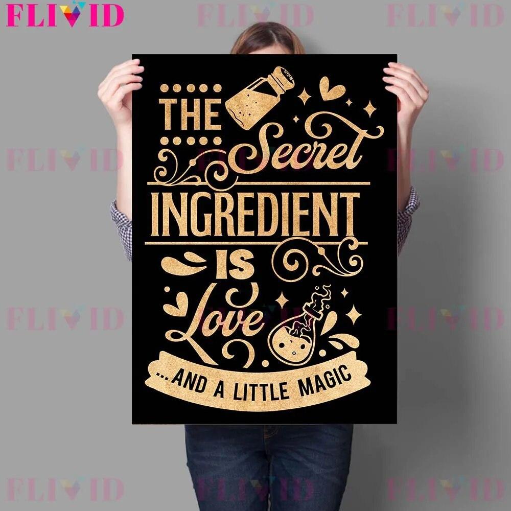 Witches Kitchen Rules And Herbs Magic Meals Vintage Wall Art Canvas Painting Magic Sign And Cats Witches Spells Poster Print No Frame