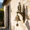 Resin Religious Statue Our Lady of Grace Wall Bell, Catholic Chime, Virgin Mary Chime For Meditation Hanging Prayer Bell for Home Altar Christian