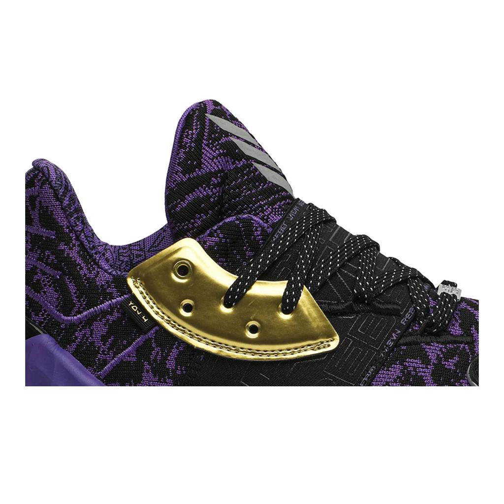 adidas Harden Vol. 4 'Lightsaber' (Unisex) Core Black / Silver Metallic / Active Purple / Gold Basketball Shoes EH2456