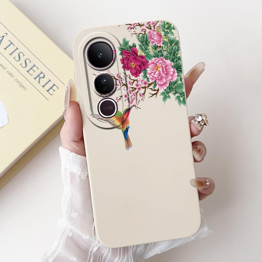 Für Vivo V50 Lite 4G 5G V50 5G Handyhülle Silikon Weiche Rückabdeckung Für Vivo V2441 V2427 Bumper Drache Katze Blume Schmetterling Capa