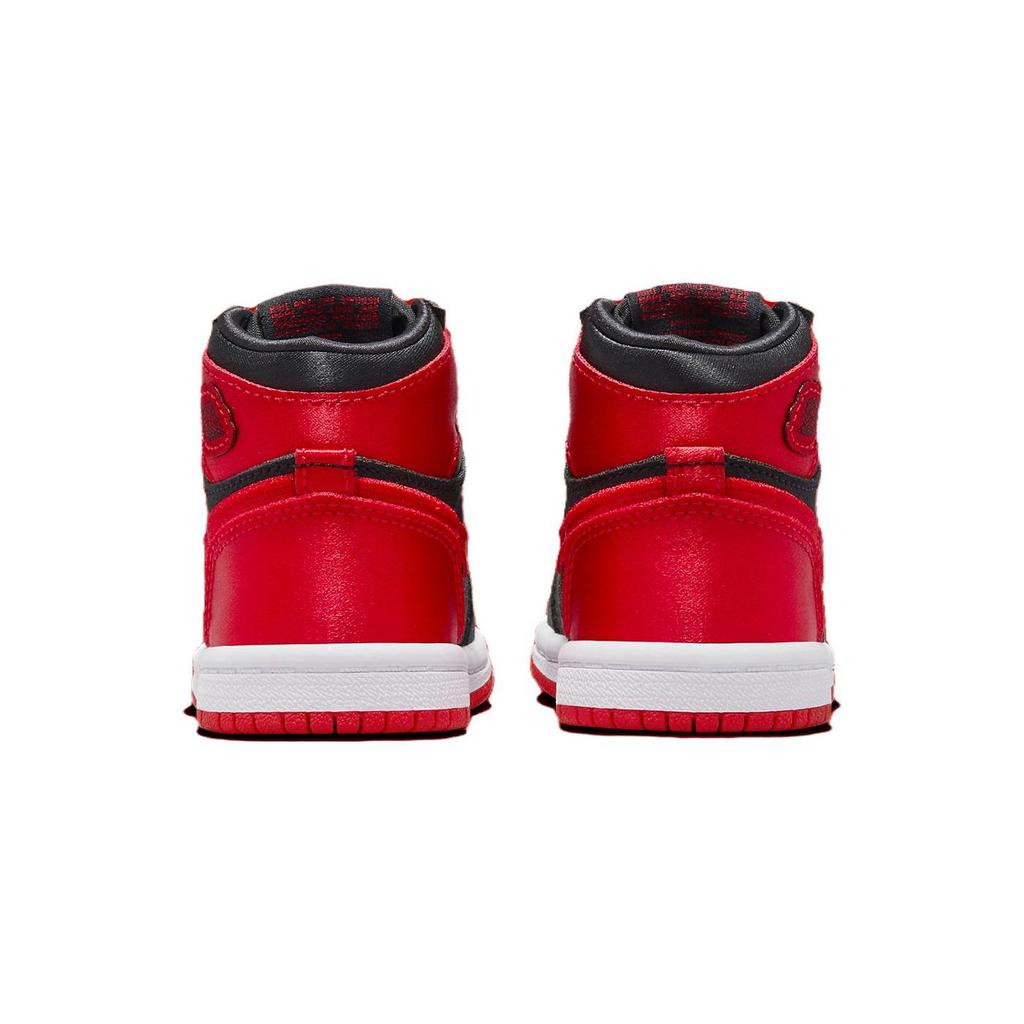 Air Jordan 1 Retro High OG TD Satin Bred 2023 Baby Sneakers Black University-Red White FD5305-061