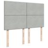 Ottoman Bed with Mattress In Light Grey 140 X 190 Cm Velvet