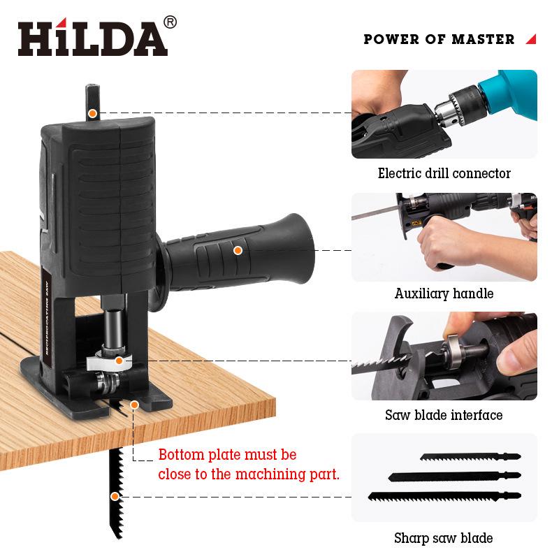 High-Power Quick-Install Cutting Tool: Reciprocating, Jigsaw, Saber, Drill, Chainsaw Accessories