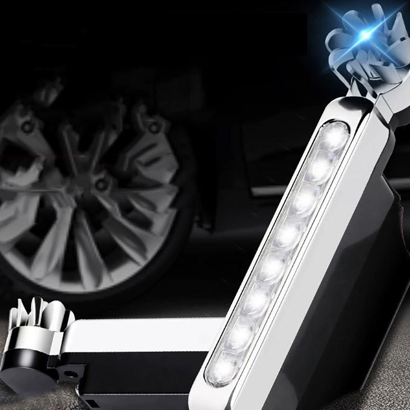1Pc Car Led Daytime Headlight With Wind Powered Fan Floodlights Auxiliary Lighting Motorcycle Lamp For Modification
