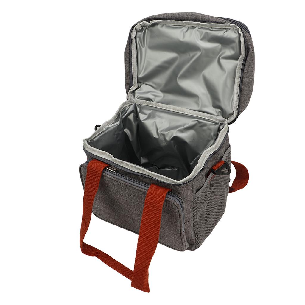 Doppelschichtige Kühltasche 10L Oxford-Gewebe PEVA Zusammenfaltbare Auslaufsichere Isolierte Kühltasche mit Verstellbarem Schultergurt
