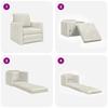 Cream Sleeper Sofa 74 x 77 x 81 cm Velvet