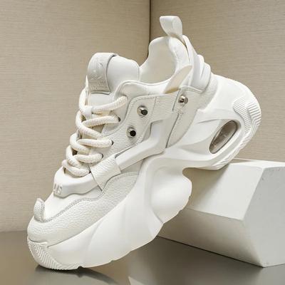 MEN'S Chunky Air Cushion Casual Sneakers Thick Bottom Height Increasing Trend Handsome Board Shoes Man Platform Dad Sports Shoes