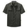 Camicia da lavoro da uomo a tinta unita a maniche corte per esterni