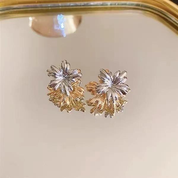 

Простые серьги-фейерверки из золота и серебра в сочетании цветов, уникальные серьги высокого класса, универсальные серьги, серьги-ниши