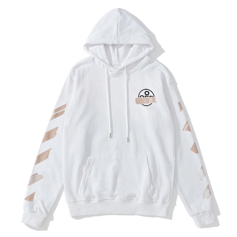 Versatile Classic White Hoodie: Cross-Season Autumn/Winter Trendy Long-Sleeved Pullover Medium