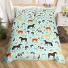 Western Country Wind Horse Printing Three-piece Quilt Cover Sheet Bedding Home Textiles