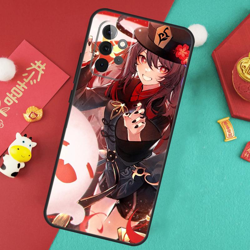 Genshin Impact Hutao Case For Samsung Galaxy A34 A54 A14 A15 A25 A35 A55 A53 A33 A13 A52 A32 A12 A51 A71 Cover
