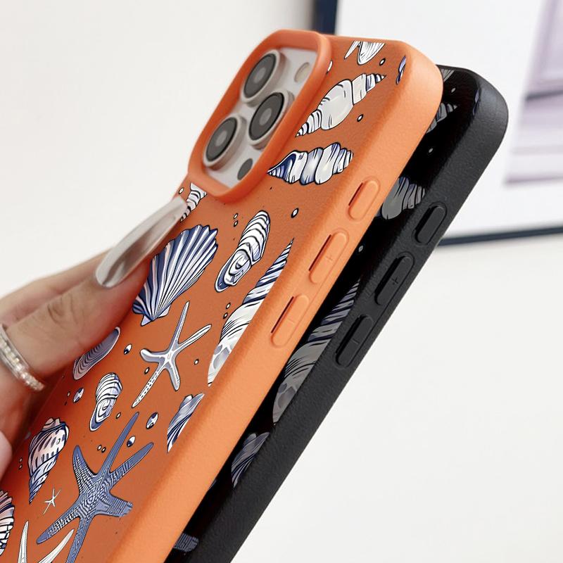 Muschel Seestern Muster Anti-Fall Weiche Handyhülle Für iPhone 16 Pro 16E 15 14 Pro Max 13 12 11 Slim TPU Stoßfest Matt Bumper Abdeckung Hülle