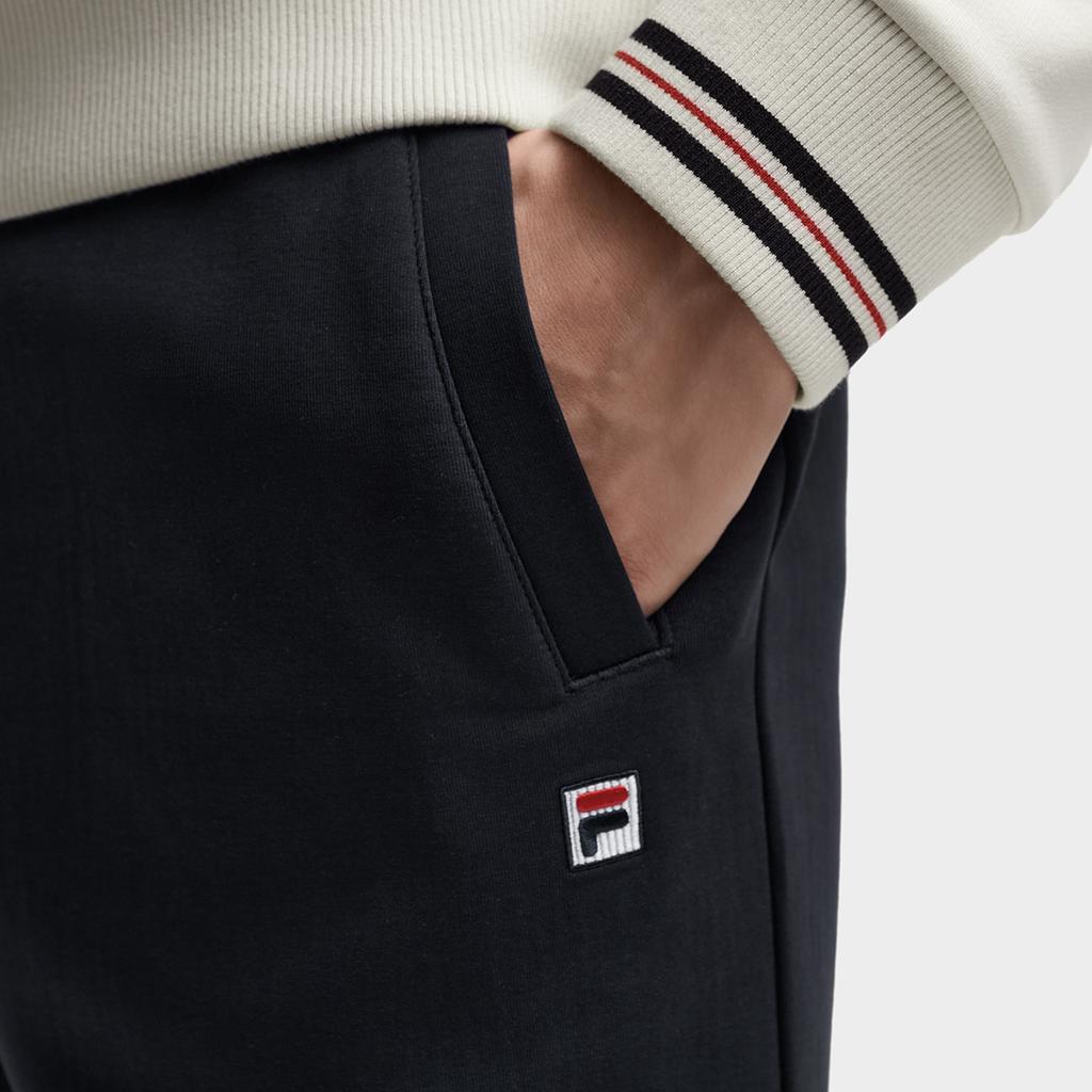 FILA Heritage Fashion Simple Solid Classic Versatile Trendy Comfortable Sports Knit Casual Pants Men bottoms Legendary-Blue F11M548602FNV