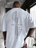 Brain And Heart Line Art Graphic Print Cotton Unisexs Clothing T Shirt Summer Streetwear Has A Sleek Minimalist Modern Aesthetic