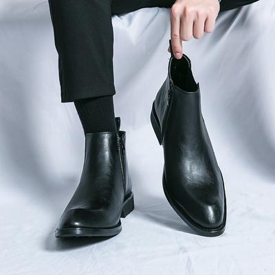 Large Size New Casual Chelsea Boots British Retro Leather Shoes