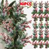 Snowflake Simulation Pine Cone Cutting Green Pine Needles Red Berry Branches 4 Styles Christmas Tree Wreath Tabletop Decor Plant