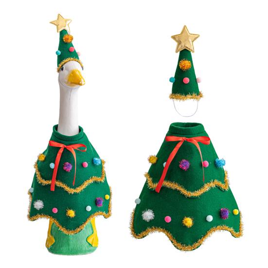 Goose Costume Set Colorful Balls Decor Christmas Outfit Holiday Displays Goose Costume for 23 inch Lawn Goose