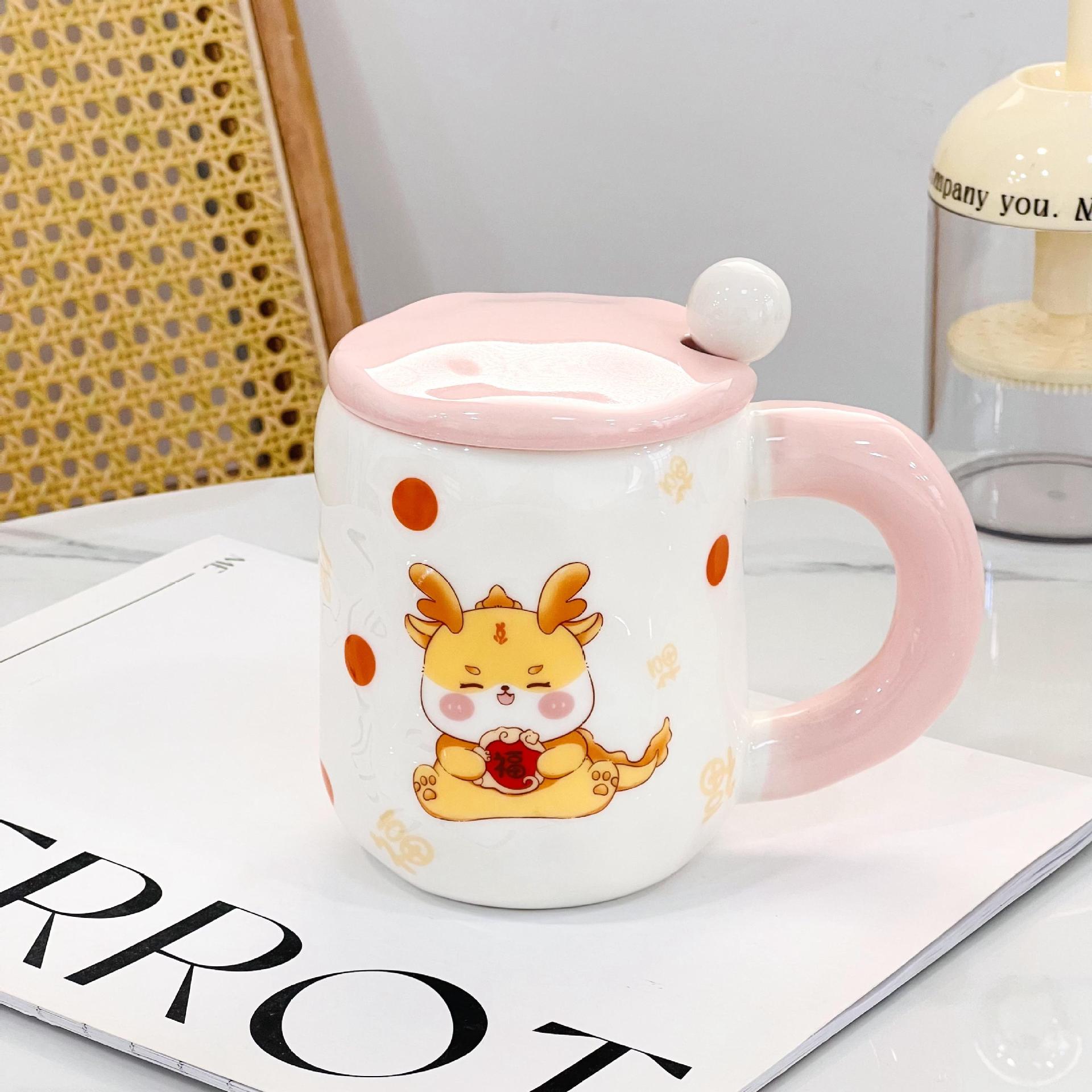 

Керамическая кружка с соломинкой и крышкой Зайчик , Лучшая подружка-фея , Милая, Детский стакан для воды, Бытовая керамическая кружка, Для девочек 420ML