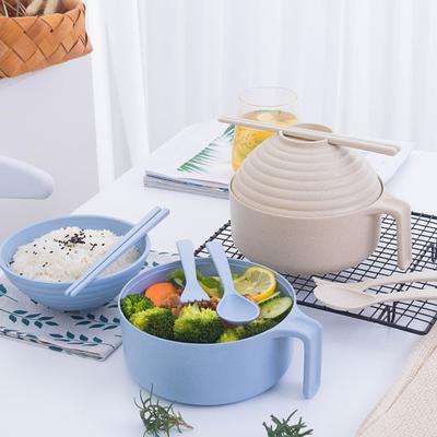 Set Multi-use Noodle Bowl Food Grade Heat-resistant Kitchen Lid with And Tableware Student Dormitory