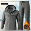 Winter Velvet Ski Suit: Water-Repellent, Windproof, Warm Workwear for Outdoor Cold Protection
