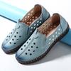 Fashion GKTINOO 2025 Summer Genuine Leather Vintage Loafers Shoes Women Lazy Slip-On Handmade Leather Breathable Hollow Soft Shoes Woman