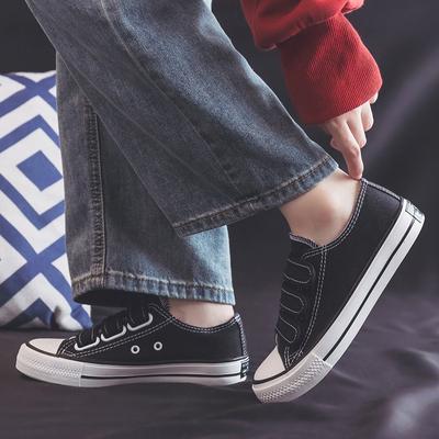 Velcro Canvas Shoes Women's Cloth Shoes Autumn Shoes New Lazy Student White Shoes Tide