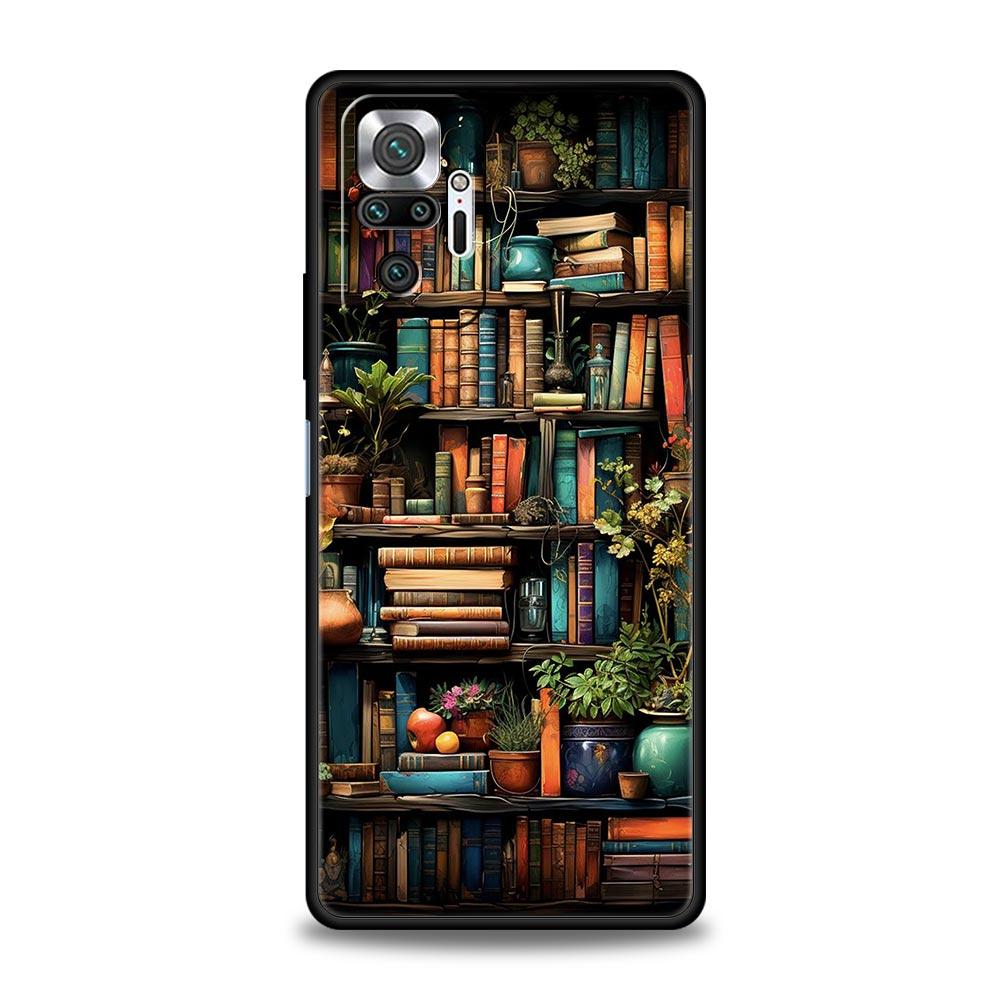

Read Books Illustration Phone Case For Xiaomi Redmi Note 14 13 5G 10 11 12 Pro Plus 4G 14C 13C 12C 10C Black Cover Redmi Note 11Pro
