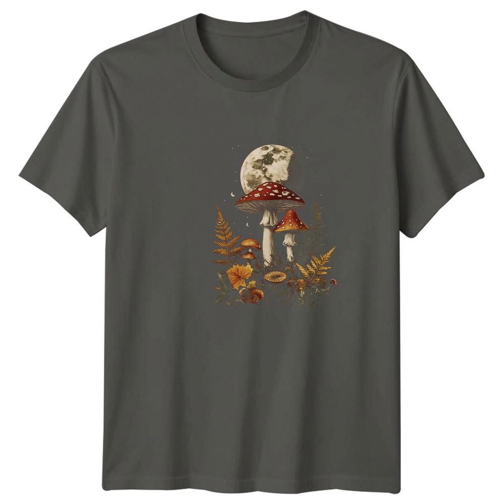 Fungi Moon TShirt Nature Mushroom Celestial Design Tee S