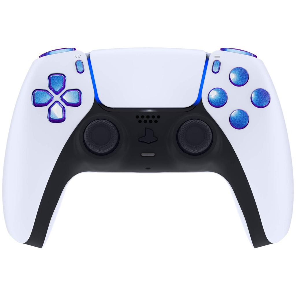 EXtremeRate Kompatybilny z kontrolerem PS5 Zamiennik R1L1R2L2 Opcja udostępniania wyzwalacza Przycisk twarzowy Cameron Kompatybilny z kontrolerem PlayStation 5 Pełna