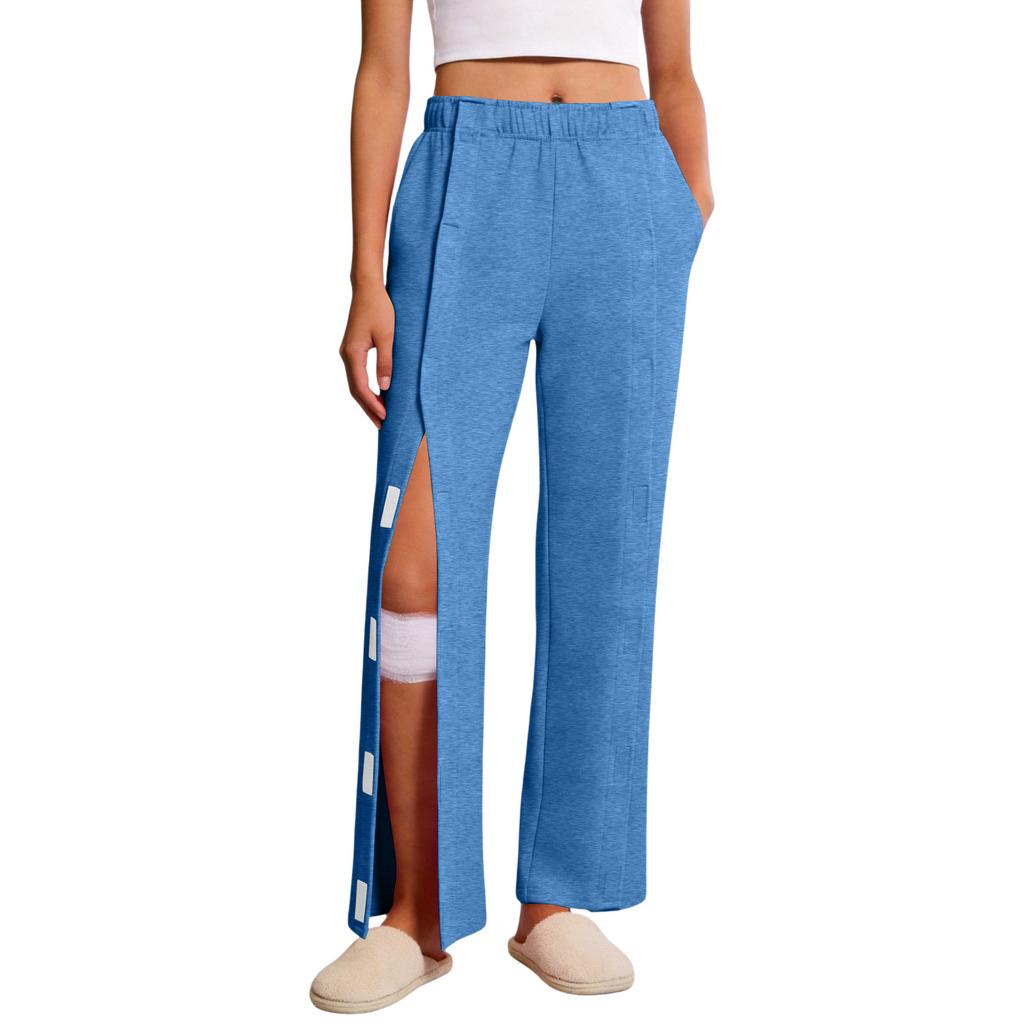 Damen - Auswärtshose mit Seitentaschen für Hüfte, Knie und Bein, leicht zugänglich, Sportliche Hose
