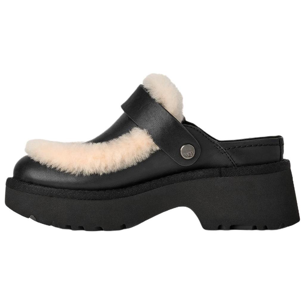 UGG Esmee Leather Fashion Comfortable Casual Flats 5.1cm Women flats Black 1171507-BLK