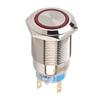 19mm 12-24V Waterproof Stainless Selflocking  ing Push Button   Red LED