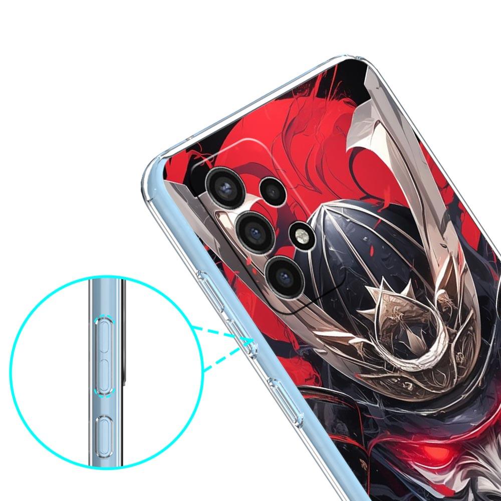 Samurai Hannya Mask Ghost Phone Case for Samsung A13 A15 A25 A35 A51 A55 A71 A21S A11 A31 A41 A23 A53 A73 5G A03S A05s Cover