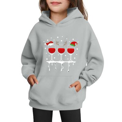 Sweatshirts For Teen Girls Hoodies Long Sleeve Drawstring Pullover Cute Printed Oversized Hoodie Christmas