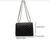 Kvinners moteriktige retro skulderveske/crossbody-veske liten firkantet veske enkel kvinnekjede crossbody-veske