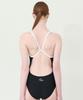 Loseuteuinseoul Line One-Piece Swimsuit Black