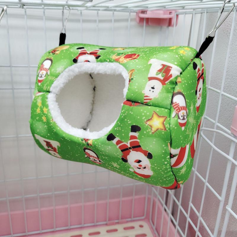 Pet Christmas Hamak Zimowy ciepły tunel Wiszące bawełniane gniazdo Artykuły dla zwierząt dla wiewiórki chomika