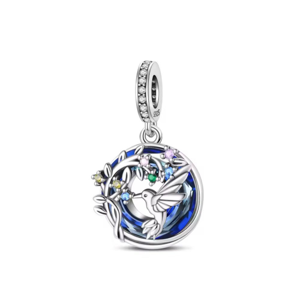 Nowy Miedziany Niebieski Kolor Koralik Łapa Lotosu Gwiazda Wiszący Amulet Pasuje do Oryginalnej Bransoletki 3mm DIY Prezent Urodzinowy Wykwintna Biżuteria