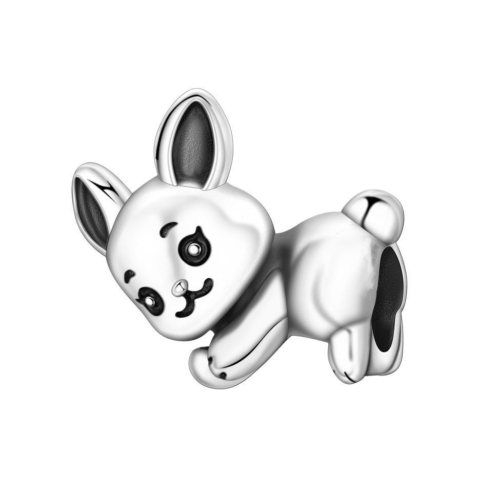 S925 Silver Cute Animal Panda Raccoon Koala Elephant Beaded Bracelet DIY Jewelry Charm Beads Accessories