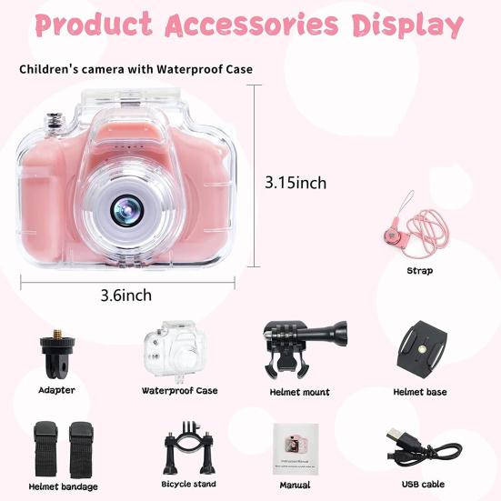 Children Swimming Camera Pixels Stretchable Photo Waterproof High-definition Size Sports Shoot Underwater Kids