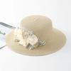 202604-shi Chic Ins Summer Drill Flower High Quality Encrypted Weave Paper Grass Grace Lady Fedoras Cap Women Leisure Panama Hat