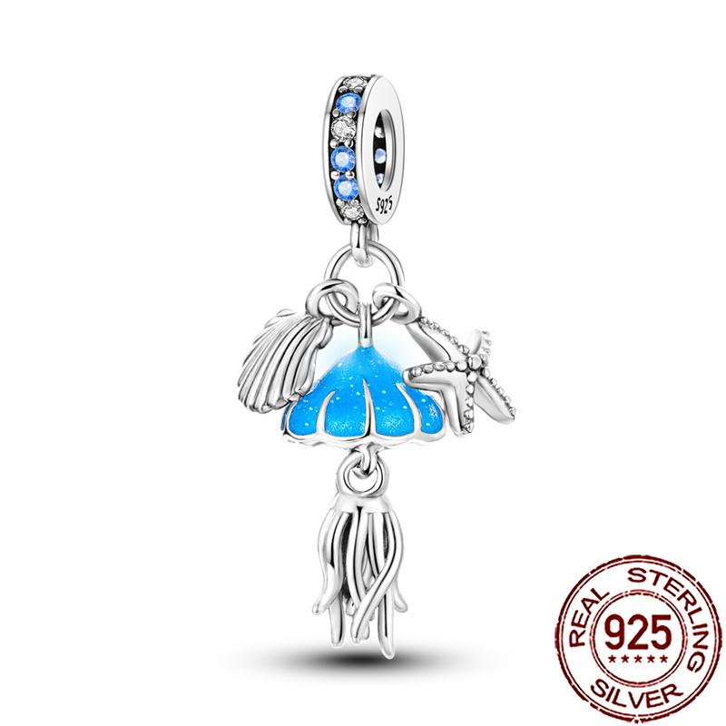 Uroki Oceanu Miedziana Rozgwiazda Muszla Ślimaka Ośmiornica Żółw Morski Ryba Koraliki Pasują do Bransoletki Naszyjnika Kobiety DIY Biżuteria