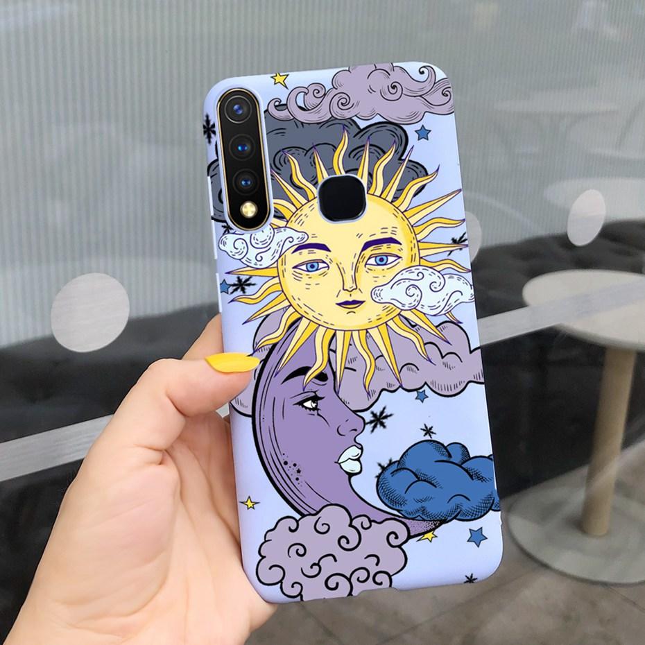 For Vivo Y19 2019 Case Cute Beautifly Flower Butterlfy Phone Cover For Vivo Y19 Y 19 1915 Black Silicone Soft TPU Case Bumper