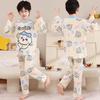 Thailand Kids' Cartoon Pajamas - Long Sleeve, Lightweight, Round Neck for Spring and Autumn - For Girls