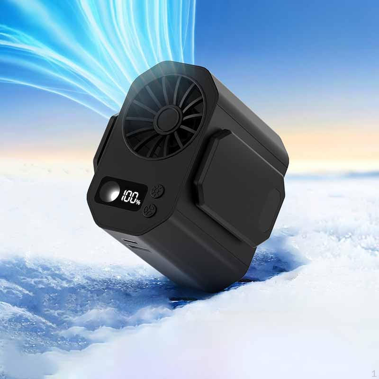 

Portable Waist Clip Fan Belt Multifunctional Lightweight Silent Small Personal Rechargeable чорний