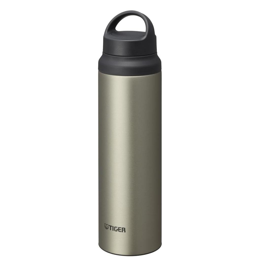 Tiger Thermos Tiger Wasserflasche 800ml mit Griff Leichte Edelstahlflasche Outdoor Büro Titanerz (TIGER) (Rostfreier Stahl) MCZ-S080XZ